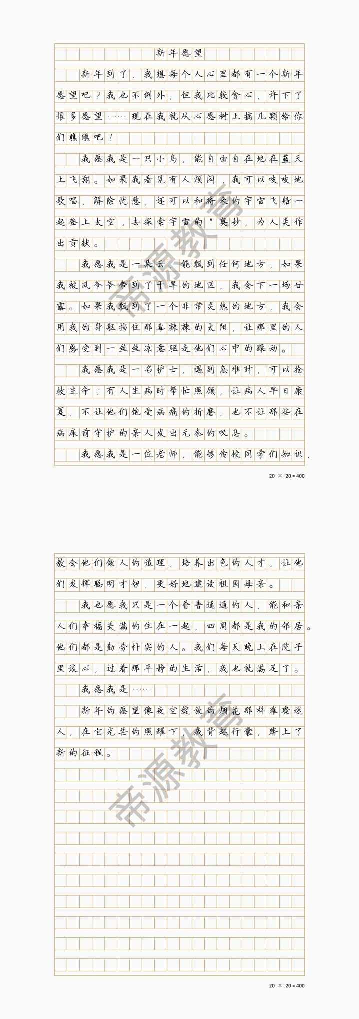 寒假作文优秀范文《我的新年愿望》