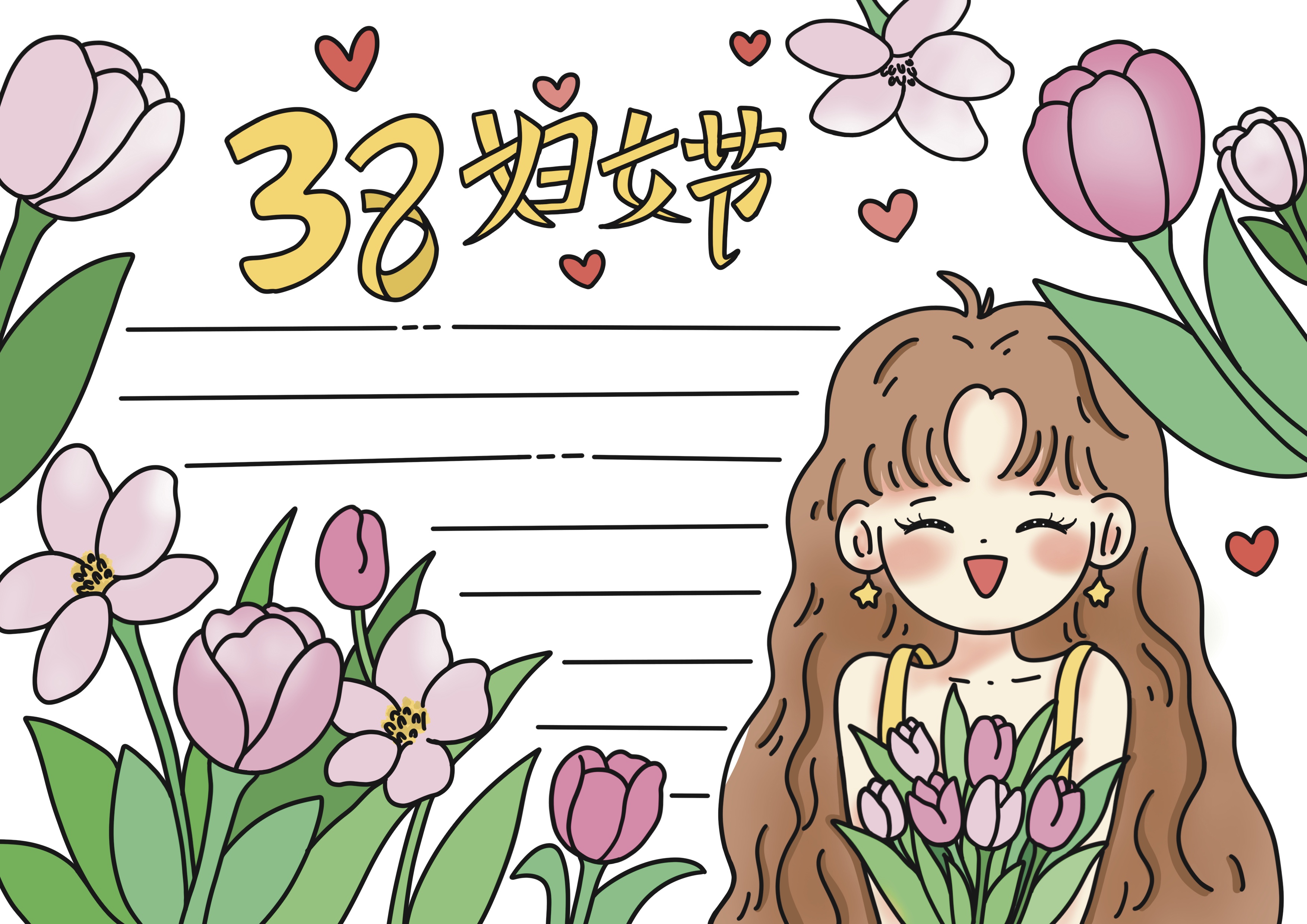 妇女节主题手抄报